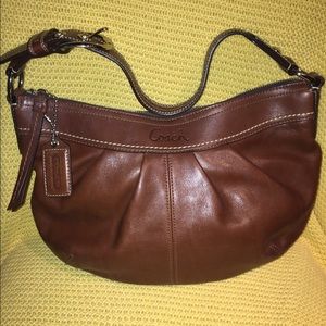 Leather Coach Soho Pleated Hobo